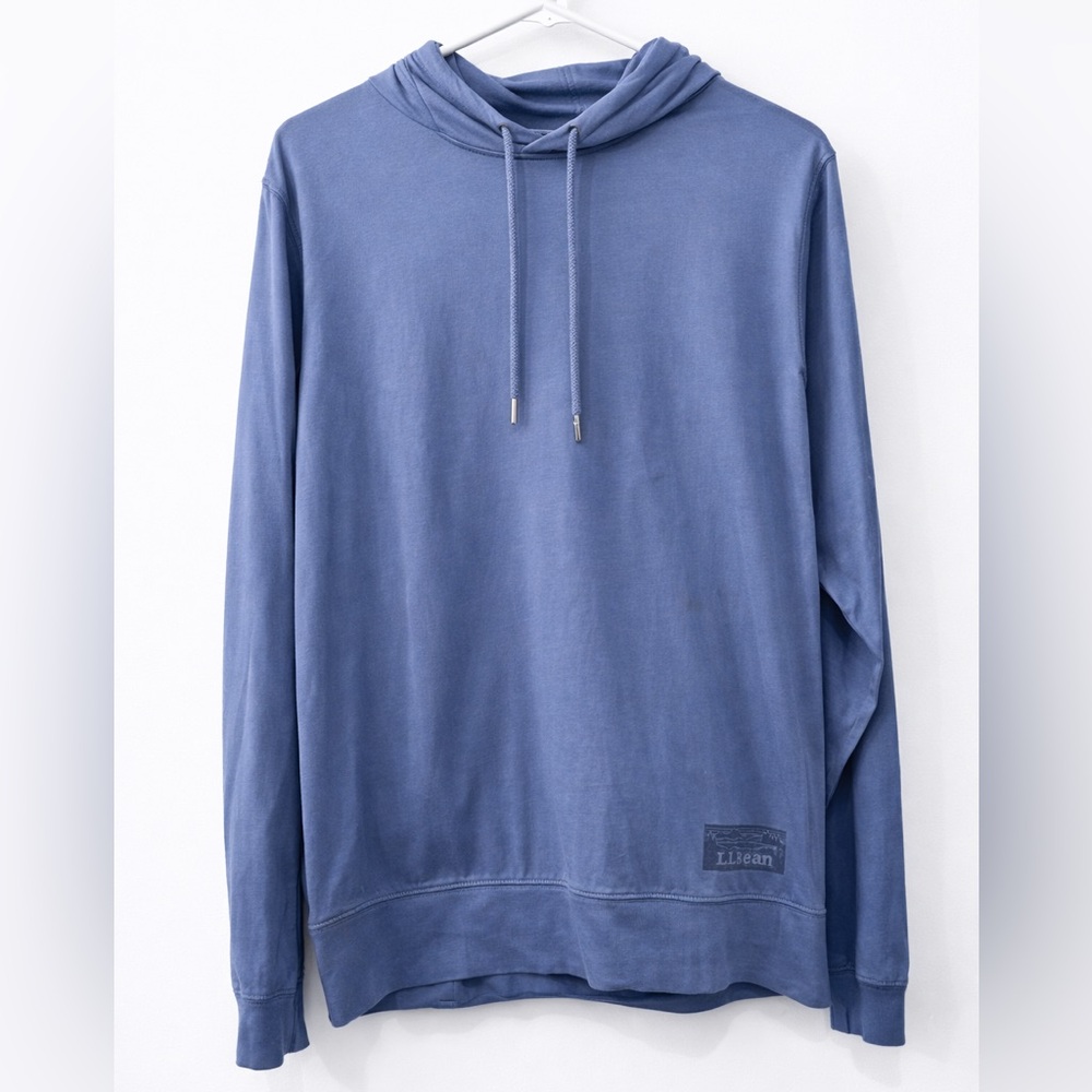 L.L. Bean Slate Blue Hooded Long-Sleeve Pullover